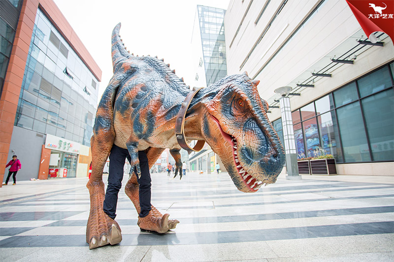 人穿恐龍衣服，人穿的恐龍服裝